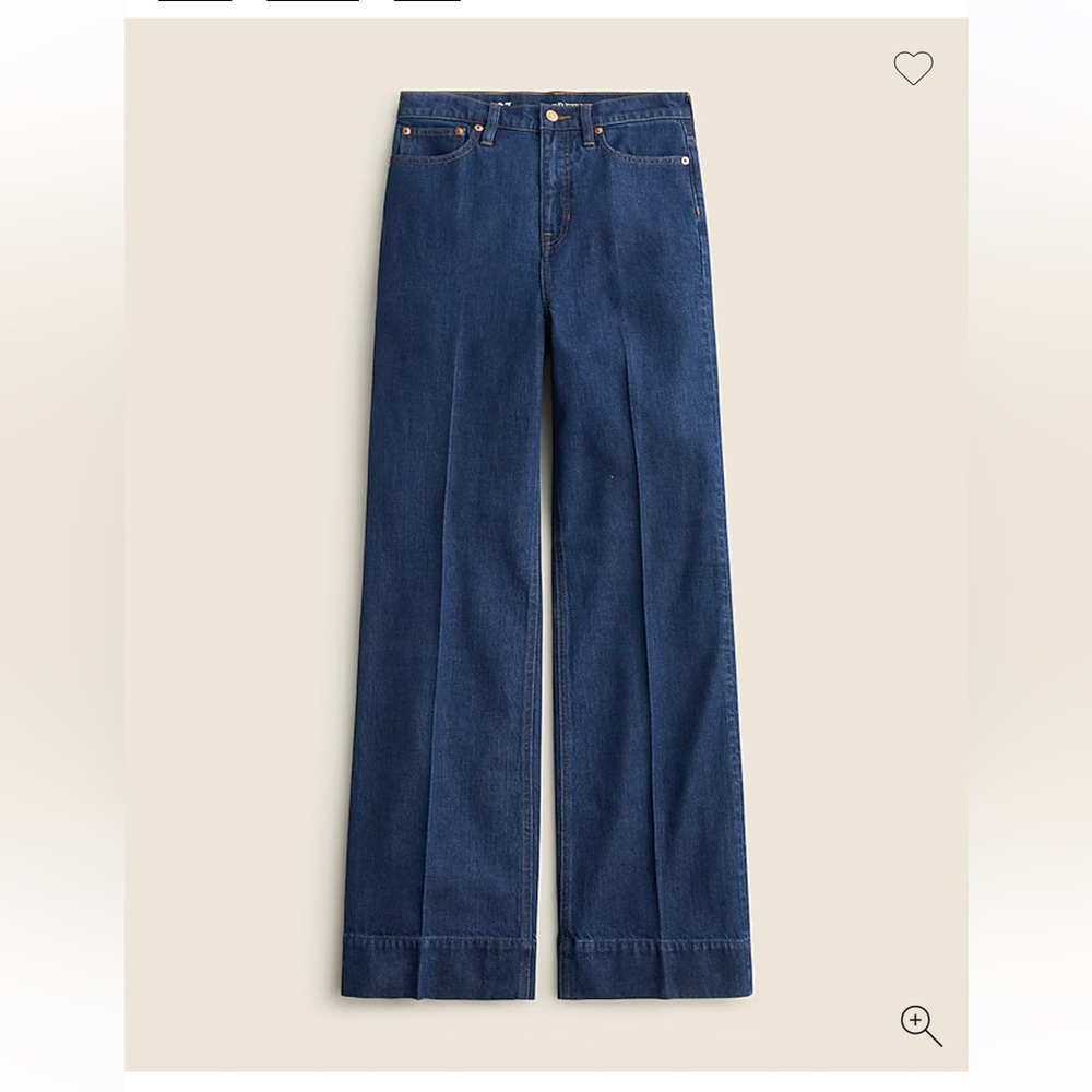 J. Crew Wide-Leg Trouser Jeans, 34